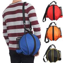 Mochila de armazenamento esportiva universal, portátil, basquete, futebol, vôlei, redonda, ajustável, de ombro 2024 - compre barato