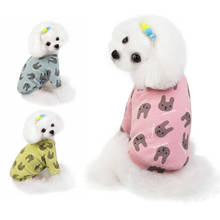 Толстовка с капюшоном с рисунком кролика, собаки, одежда для собак, одежда для маленьких чихуахуа, футболка для собак, йоркширская Милая одежда для домашних животных, костюм для кошек 2024 - купить недорого