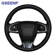 Car Steering Wheel Covers Wrap Black PU Artificial Leather For Honda Civic 10 2016-2019 CRV CR-V 2017-2019 Clarity 2016-2018 2024 - buy cheap