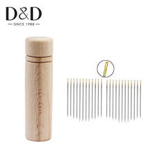 D&D 12pcs Self Threading Needles Stitch Embroidery Hand Sewing Needle & Mini Wooden Sewing Needle Case DIY Sewing Tools 2024 - buy cheap