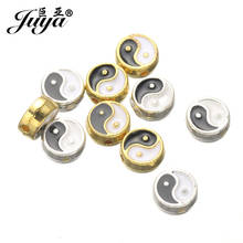 JUYA 30pcs 8mm Gold/Tai Chi Pattern Zinc Alloy Spacer Beads For Bracelet Necklace DIY Jewelry Making Accessories Wholesale 2024 - buy cheap