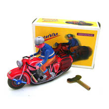Жестяные игрушки в винтажном ретро стиле для мотоциклистов, Классическая Коллекционная жестяная игрушка с заводным механизмом для мотоциклистов, коллекционный подарок для взрослых и детей 2024 - купить недорого