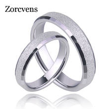 Новинка 2021 серебристое вольфрамовое обручальное кольцо zorcins для женщин и мужчин матовые обручальные кольца женские модные ювелирные изделия оптовая продажа 2024 - купить недорого