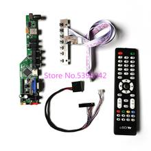 Kit compatível com lp140wh1 (tl) (a1)/(tl) (a2)/(tl) (a3)/(tl) (a4) painel de controle remoto para tela vga + av 40pin 1366*768 lvds analógico tv placa de controle 2024 - compre barato