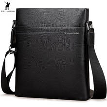 Bolso cruzado de cuero genuino para hombre, bandolera informal de negocios con cremallera, bolso de hombro 2024 - compra barato