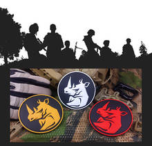 Rhino Sniper Hunter Airsoft 3D PVC Rubber DIY Patches for Clothing Sticker Tactical USA Badge Sewing Accessories Patch Militari 2024 - buy cheap