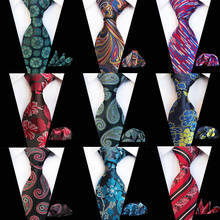 Ricnais-Corbata de lujo para hombre, 8cm, lazos clásicos, vestidos formales para boda, fiesta de negocios, corbatas florales, regalo 2024 - compra barato