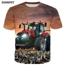 Print New Car Tractor t shirt Men's tshirt Men Women Casual Streetwear hip hop Boy Tee clothes harajuku Tops 2024 - buy cheap