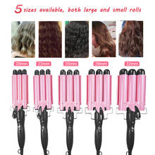3-head Hair Curler Hair Root Volume Iron Electric Wave Curler Ceramic 3 Barrel Heated Crimping Iron for Women Pink 110-220v 2024 - buy cheap