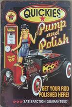 Hot Rod Pump & Polish Metal Tin Sign Decor Pub Home Door Vintage Wall Art Poster Plaque 2024 - buy cheap