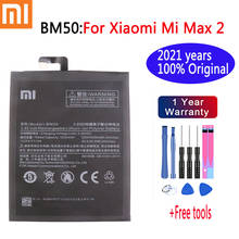 Bateria de substituição original xiaomi 2021 anos 100% bm50, bateria genuína de telefone xiaomi mi max 2 max2 com bateria de 5300mah + ferramentas grátis 2024 - compre barato