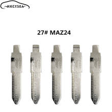 HKCYSEA Engraved Line Blank Scale Shearing Teeth Uncut Key Blade 27# MAZ24 for Mazda for Lishi 2 in 1 Tool 2024 - buy cheap