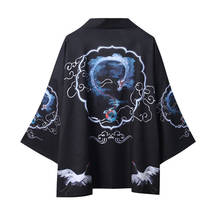 Yukata haori japonês dragão quimono cardigan homens samurai traje roupas asiáticas kimonos jaqueta camisa dos homens roupão de banho feminino novo 2020 2024 - compre barato