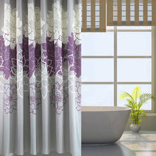 2020 Polyester Waterproof Shower Curtain Flower Printed Cortina Bathroom Bath Curtain Bathing Shower Curtain Bathroom Products 2024 - buy cheap