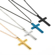 Simple Fashion Cross Chain Necklace For Women Men Punk Jewelry Stainless Steel Pendant Necklace Crucifix Christian Ornament Gift 2024 - buy cheap