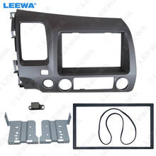 LEEWA-Marco Fascia para coche HONDA Civic(LHD, con orificio SRS), instalación de tablero de Radio, CD de coche/Panel para estéreo y DVD, 2DIN, 2007-2011 2024 - compra barato