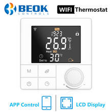 Beok-termostato para aquecimento de piso, 220v, wi-fi, controle inteligente de temperatura no chão 2024 - compre barato