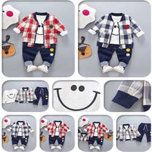 Clothing Sets  Boys Clothes Children Spring Autumn  Cotton  3Pcs Suit  Long Sleeve Coat + Shirt + Pants Kids Outwear 2024 - buy cheap