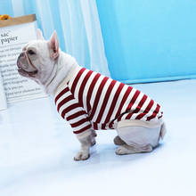 Полосатая одежда для собак классические домашние Собаки Одежда для средних больших собак костюм Французский бульдог домашнее животное одежда для собак пальто Ropa Perro 2024 - купить недорого