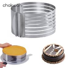 Adjustable Mousse Ring 3D Round Cake Molds Layered Cake Slicer Cutter Stainless Steel Baking Moulds Dessert Cake Decorating Tool 2024 - buy cheap