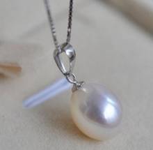 Joyería con envío gratis, collar con colgante de perlas blancas del Mar del Sur, AAA naturales de 9-11mm 2024 - compra barato