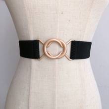 New Stretch waist belts women Fashion Lady solid Elastic Wide waistbands Dress Adornment For women black brown white cummerbunds 2024 - купить недорого