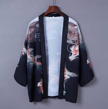 Japanese Summer Coat Retro Kimono Cardigan Three Quarter Sleeve Kimono Woman Loose Outer Garment 2024 - buy cheap