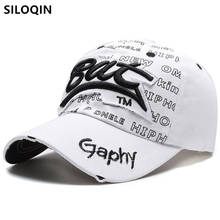 SILOQIN Men Women Personality Trend Hip Hop Caps Spring Summer Letter Embroidery Tongue Cap Adjustable Size Couple Sports Hat 2024 - buy cheap