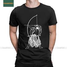 Camiseta de arquería Kyudo para hombres, camisas de algodón con Flecha de arco, Manga corta japonesa primitiva, Tops de talla grande, ocio 2024 - compra barato