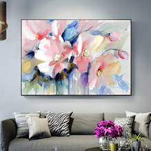 100% Hand Painted Floral Flower Modern Minimalist Oil Painting on Canvas Paintings Cuadros Wall Art Pictures For Living Room 2024 - buy cheap