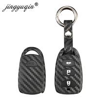 Jingyuqin 10 pçs/lote Silicone Caso Chave Para Hyundai Kia Carens Carbono 3 + 1/4 Botões do Controle Remoto Keyless Fob Capa Fob 2024 - compre barato