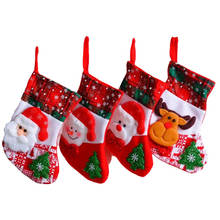 Новые рождественские носки Подарочная сумка Ноэль олень Санта Клаус носки со снеговиком натальные Рождественская Елка декоративная Конфета подарки носки 2024 - купить недорого