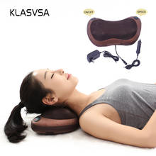 KLASVSA Massage Pillow Head Neck Vibrator Electric Shoulder Back Heating Kneading Infrared Therapy Shiatsu Neck Massager Relax 2024 - buy cheap