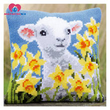 Horse cross-stitch pillow latch hook rug kitsembroidery carpet hook needlework button package crafts do it yourself home decor 2024 - buy cheap