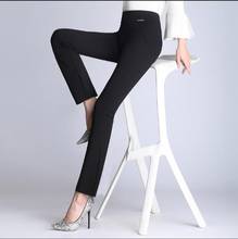 pantalon large femme women pants High stretch OL ladies office work wear pencil pants black White High Waist trousers women Q162 2024 - buy cheap