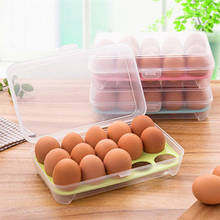 Kitchen Supplies 15 Grid Transparent Egg Refrigerator Storage Box Portable Outdoor Anti-collision Plastic Egg Box Food Container 2024 - buy cheap