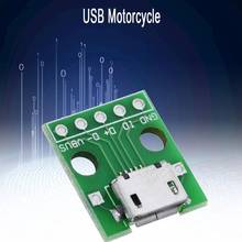 Micro usb para dip adaptador 5pin conector fêmea b tipo Usb-01 conversor interruptor pcb banco placa de pão mãe smt placa f3p5 2024 - compre barato