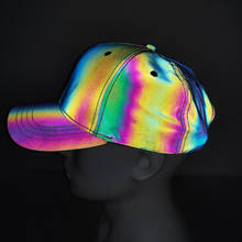 Good quality New 2021 personality reflective cap men women casual hat hip hop hats snapback colorful reflective baseball caps 2024 - buy cheap