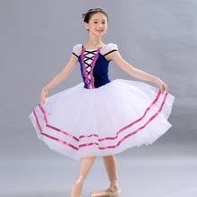 H2666-vestido de baile de Ballet para niños, tutú de princesa, Disfraces para Niñas, traje de competición de actuación profesional de Swan Lake 2024 - compra barato