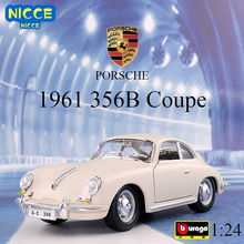 Bburago-Coche de simulación de aleación de metal modelo Porsche 1961 356B, 1:24, adornos para manualidades, Colección, herramientas de regalo 2024 - compra barato
