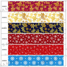 Christmas  Snowflake Printed 5 Yards Grosgrain/Satin 25mm/38mm/50mm/75mm for Party Gift Packing Wrap 200800 2024 - buy cheap