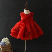 1 Year Old Birthday Baby Girl Dresses Ball Gown Flower Cute Party Love  Formal 2021 Toddler Little Girls Clothes RBF194015 2024 - buy cheap