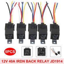 5pcs JD1914 12V 40A Car SPDT Automotive Relay DC 5 Pin 5 Wires Sound Security Systems With pre-wired Harness Socket Wires 2024 - buy cheap