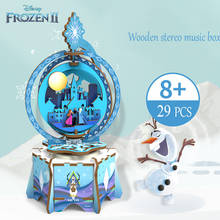 Disney Ice And Snow Wonderland Handmade Diy Music Box Wooden Creative Gift Children's 3d Puzzle Children's Puzzle Toy Gift 2024 - buy cheap