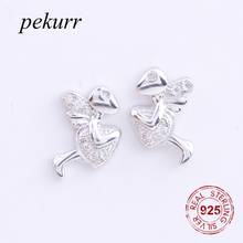 Pekurr-pendientes de plata de ley 925 auténtica para mujer, joyería con diseño de ave de avestruz de circonita vívida, Animal, regalo 2024 - compra barato