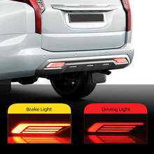 Car Flashing 2Pcs For Mitsubishi Pajero Montero Sport 2019 2020 LED Rear Fog Lamp Car LED Bumper Light Brake Light Reflector 2024 - buy cheap