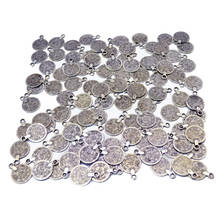 100pcs Vintage Coin Flower Carving Beads DIY Jewelry Making Findings Craft 2024 - buy cheap