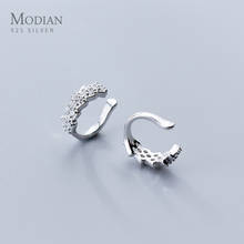 Modian Fashoin-pendientes de Clip redondos de cristal para mujer, Charm de plata de ley 100%, Clips dulces, oreja para mujer, joyería fina de plata de fiesta 2024 - compra barato