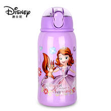 Disney-botella de agua de Mickey Mouse para niños, taza de paja que rebota, taza de acero inoxidable para nieve, tazas de alimentación de bebé de gran capacidad 2024 - compra barato