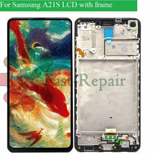 Pantalla LCD Original de 6,5 "para Samsung Galaxy A21s A217, digitalizador de pantalla táctil con Marco, LCD para Samsung A21s, SM-A217F/DS 2024 - compra barato